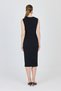 Rochie midi neagră detaliu la curea 251636 - 5