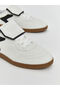White Lace-up Women's Sports Shoes - 3