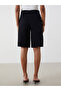 Lcw Jeans Black Bermuda Fit Women's Jean Shorts - 4