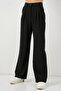 6638 High Waist Palazzo Trousers - D. Black - 2