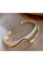 Elegant Luna Wave-Moon Wave Beige Gold Bracelet