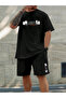 Trendy Clothing Men's Plus Size Printed T-Shirt and Shorts Set