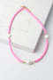 Pearl Necklace Beaded Pink Fimo Necklace - 2