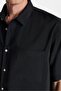 Men's Relax Fit Comfortable Modal Fabric Single Pocket Short Sleeve Black Shirt - 3