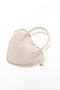 Cream Shk236 Faux Leather Zippered Single Compartment Heart Model Hand, Arm and Shoulder Bag - 8