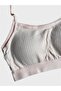 Girl's 100% Genuine Cotton Thin Strap Powder Color Flexible Half Undershirt Bustier with Sponge Inside - 2
