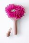 Pink Color Monster Figured Charm Attachable Hair Brush/Comb - 3