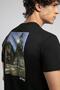 Pio men's o collar t-shirt black - 4