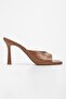Women's Noir Caramel Skin Heeled Slippers - 2