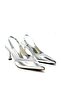 Kindep Dindin Closed Toe Heeled Women's Shoes Silver - 2