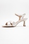 Melin Satin Cross Strap Women's Heeled Shoes - 4