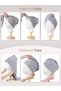 1pcs Grey Microfiber Hair Towel, Hair Turbans for Wet Hair, Drying Hair Wrap Towels for Curly Hair W - 4