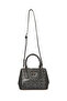 Black Women's Shoulder Bag with Removable Strap and Zipper Closure - Handbag 05Pc25Y10406