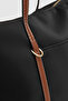 Velie Parachute Fabric Striped Shopper Bag Black-Tan - 4