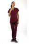 Scrub-Premium Likralı Bayan-Bordo