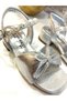 Elegant Pearl Shiny Heel Shoes Silver - 4