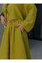 Women's Oil Green Muslin Fabric Long Pocket Skirt 29250 - 3