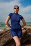 Boned Short Jumpsuit Swimsuit / Pool Sea Swimsuit Jumpsuit / Leggings Jumpsuit Swimsuit - 2