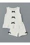 Lcw Kids Ecru Ribbon Detailed Girls' Blouse and Shorts Set of 2 - 3