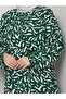 Patterned Front Gathered Viscose Dress - Green / E0131 - 7