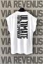 Text Back Printed Zero Sleeve Crew Neck Sports Tshirt