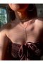 Steel Lip Chain Y Necklace - 3