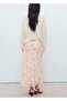 Floral Patterned Skirt with Lace Details - 4