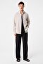 Beige Relax Fit Linen Blend Men's Shirt - 3
