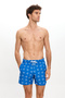 Men's Airplane Patterned Swim Shorts with Pockets Mesh Lining Quick Dry Water Repellent Medium Length 25Sm106St - 2
