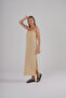 Escobar Rope Strap Maxiimum Length Slit Dress