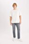 B7349 Gray Sergio Regular Fit Normal Waist Pipe Leg Jean Trousers - 3