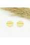Women's Gold Color Round Earrings - 2