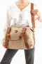Women's Multi-Eye Adjustable Cross Strap Large Size Polo Hand and Shoulder Bag - 2