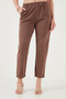 Cotton Standard Fit High Waist Straight Leg Pants Pants 668Yp4924 - 2
