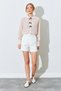 Polka Dot Chiffon Blouse with Stone Ribbon Detail |   Ek1001718191 - 3