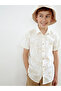 Lcw Kids Khaki Patterned Boys' Shirt and Shorts - 3