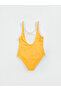 Yellow Quick-Drying UV Protective Girls' Swimsuit - 2