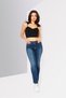 Women Super Skinny Fit Brand Logo Stretchable Denim Jeans, Blue - 2