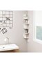 Wall Corner Shelf White 20x20x127.5 cm Engineered Wood