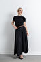 Women's Belted Cupra Fabric Skirt 2123 - 4