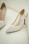 Mira Heeled Mesh Evening Dress Shoes Silver - 4