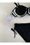 Women's Black Stone Embroidered Lined Bikini Suit Hzl25S-Lc3361 - 6