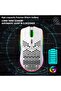 -Wireless Gaming Mice Rechargeable with RGB Lights, Lightweight Honeycomb Shell-White - 3