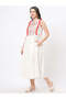 Featuring a Offwhite boho calf length airy dress with tassel and embroidery - 5