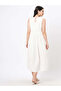 Featuring a Offwhite boho calf length airy dress with tassel and embroidery - 3