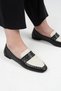Sabi̇na Pin Trok Detail Genuine Leather Women's Ballet Black