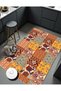 Kemal Collection Multicolored Patchwork Flower Detailed Pattern Woven Base Decorative Carpet Kemal61 - 3