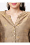 Rich gold tunic set with gold butti printed all over - 6
