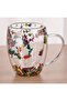 Flower Pattern Double Layer Mug Cup Stylish Durable Coffee Tea Cup Gift Product - 6