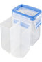 Clip & Close 1L Box with Divider – Transparent/Blue, Airtight & Leak-Proof - 2